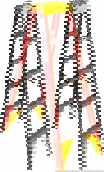 4 Step Fiberglass Foldable Step Ladder: Type IA 300 lb Capacity 5' Height