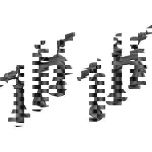 Two Handle Widespread Bathroom Sink Faucet in Matte Black