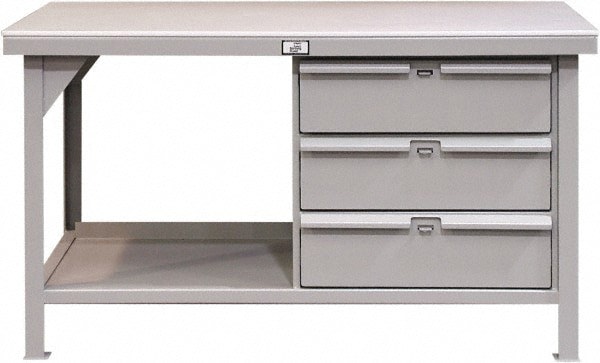 Stationary Work Table: Dark Gray