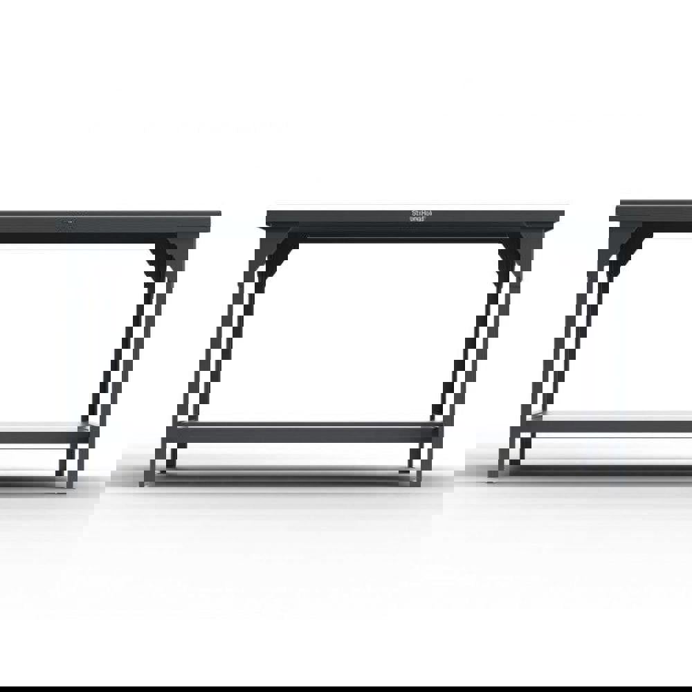 Stationary Work Table: Steel, Dark Gray