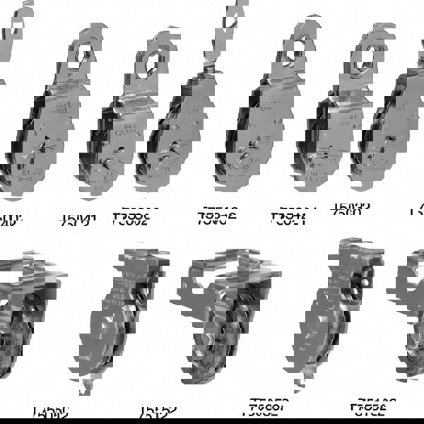 Blocks & Pulleys; Rope Type: Fibrous ; Work Load Limit: 480lb ; Finish: Zinc ; UNSPSC Code: 24101613