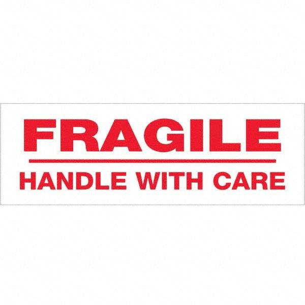 Shipping & DOT Labels; Message Type: Shipping Label ; Legend: Fragile Handle With Care ; Length (Yards): 110.000 ; Width (Inch): 2