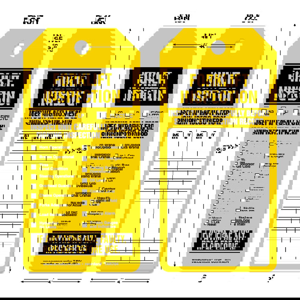 Inspection Tag: Rectangle, 6-1/4