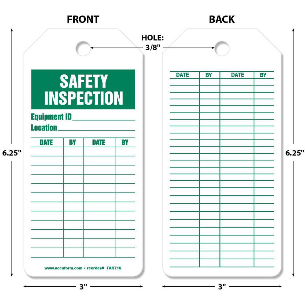 Inspection Tag: Rectangle, 6-1/4