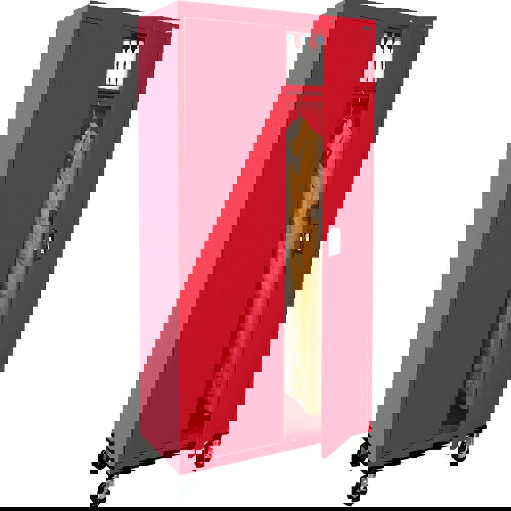 Storage Cabinets; Cabinet Type: Mobile Wardrobe Cabinet ; Cabinet Material: Steel ; Width (Inch): 36 ; Depth (Inch): 24 ; Cabinet Door Style: Double Hinged Door ; Height (Inch): 78