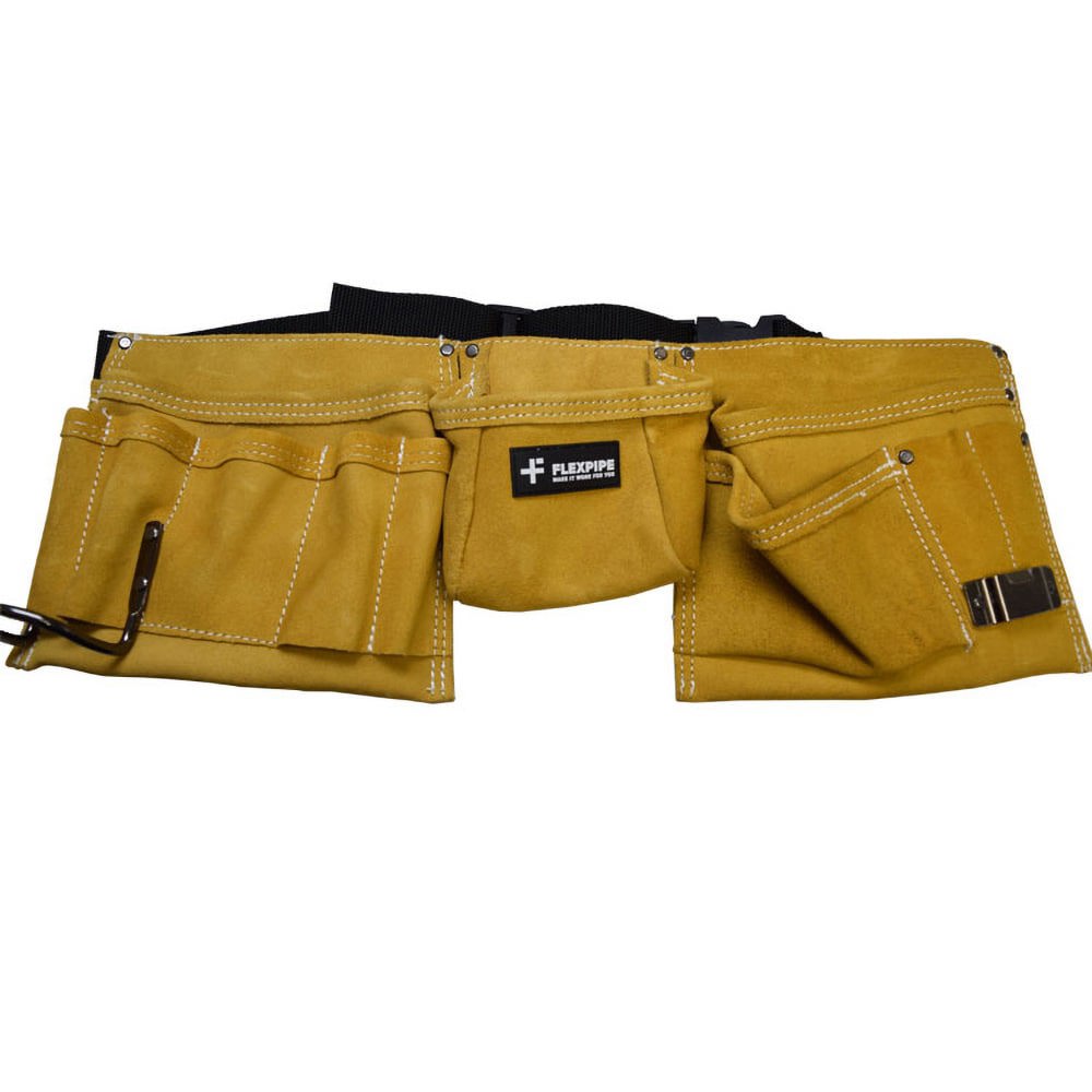 Tool Aprons & Tool Belts; Tool Type: Carpenter's Apron ; Minimum Waist Size: 33 ; Maximum Waist Size: 55 ; Material: Leather ; Number of Pockets: 5.000 ; Color: Brown
