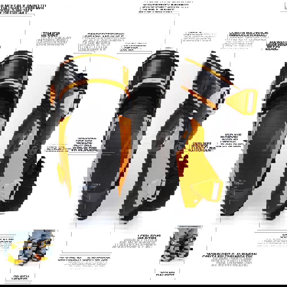 Size Universal, Hook & Loop, Hard Protective Cap, Knee Pad