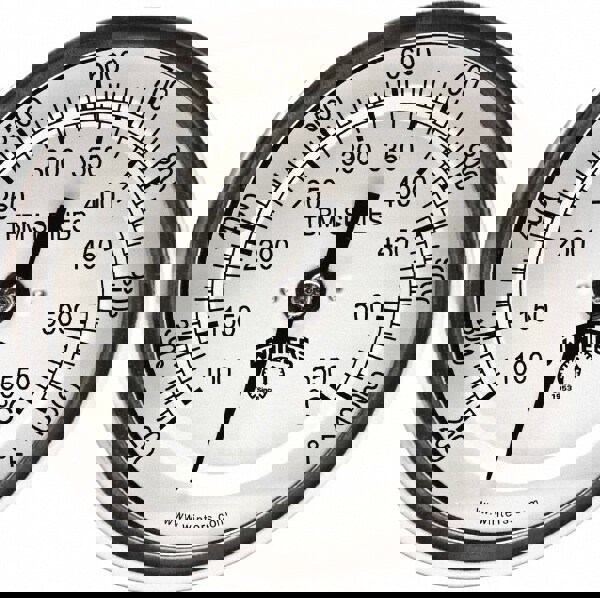 Bimetal Dial Thermometer: 0 to 1,000 &deg; F, 3