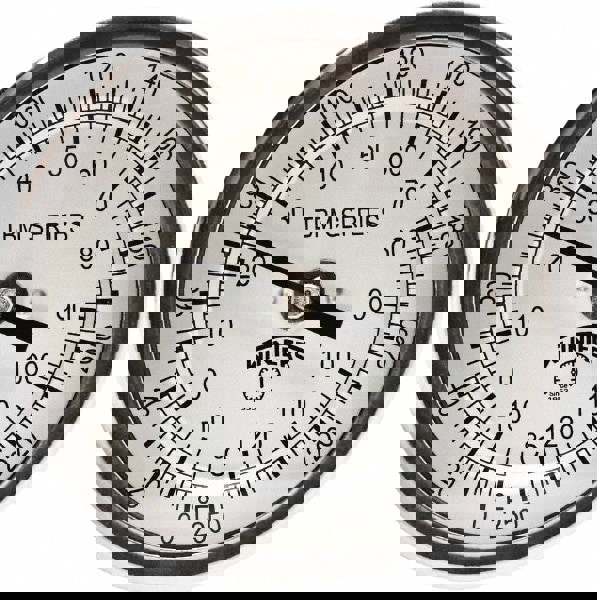 Bimetal Dial Thermometer: 0 to 250 &deg; F, 3
