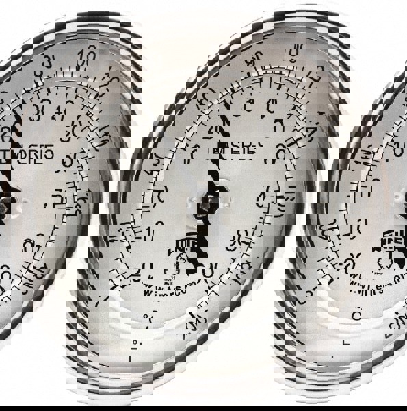 Bimetal Dial Thermometer: 0 to 200 &deg; F, 3