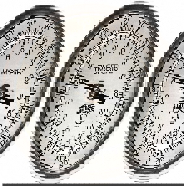 Bimetal Dial Thermometer: 20 to 250 &deg; F, 3