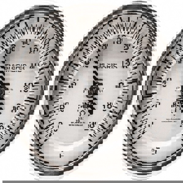 Bimetal Dial Thermometer: 0 to 200 &deg; F, 3