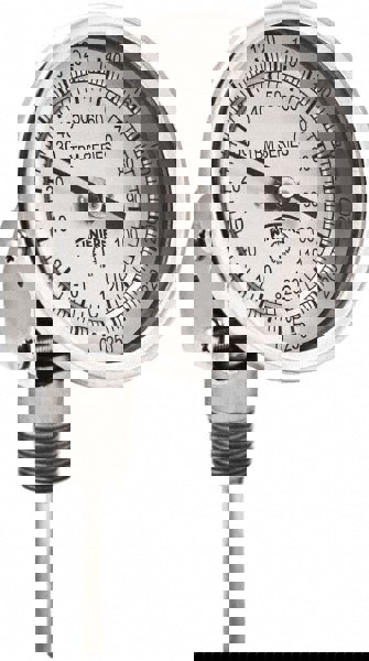 Bimetal Dial Thermometer: 0 to 250 &deg; F, 3