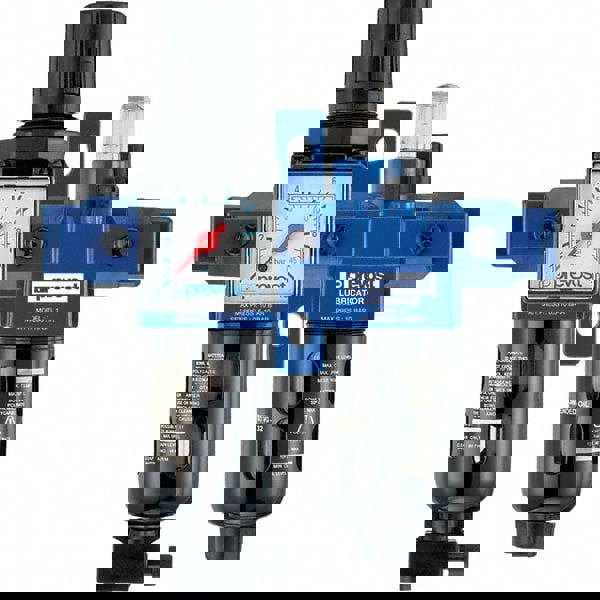 FRL Combination Unit: 1/4 NPT, Standard, 2 Pc Filter/Regulator-Lubricator with Pressure Gauge