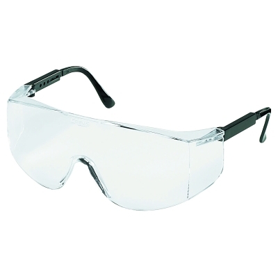 Safety Glasses: Scratch-Resistant, Polycarbonate, Clear Lenses, Frameless