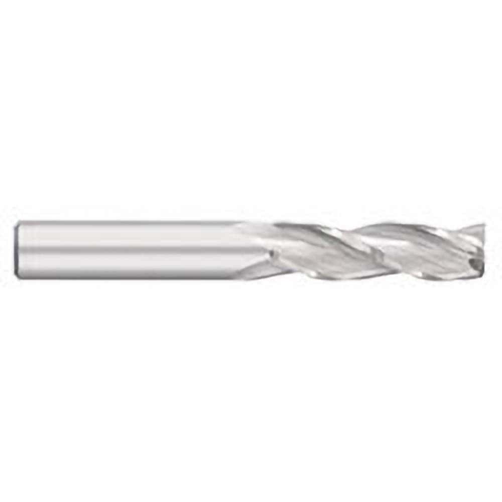 Square End Mill: 7/8'' Dia, 2-1/4'' LOC, 7/8'' Shank Dia, 5'' OAL, 3 Flutes, Solid Carbide