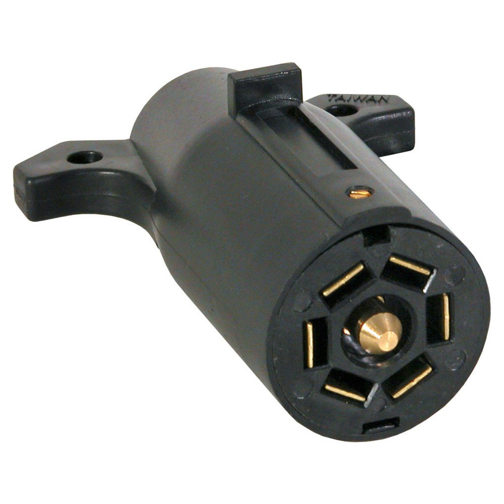 Automotive Wiring Connectors; Product Type: Trailer Connector ; Fits Vehicle Make: Universal ; Material: Nylon Plastic ; Warranty: 1 Year ; Number Of Pins: 7 ; UNSPSC Code: 39121409