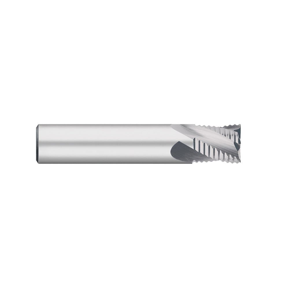 Roughing End Mills; Mill Diameter (Fractional Inch): 5/16 ; Number Of Flutes: 4 ; Pitch: Fine ; Length of Cut: 1/2 (Inch); Shank Diameter (Inch): 5/16 ; End Type: Square