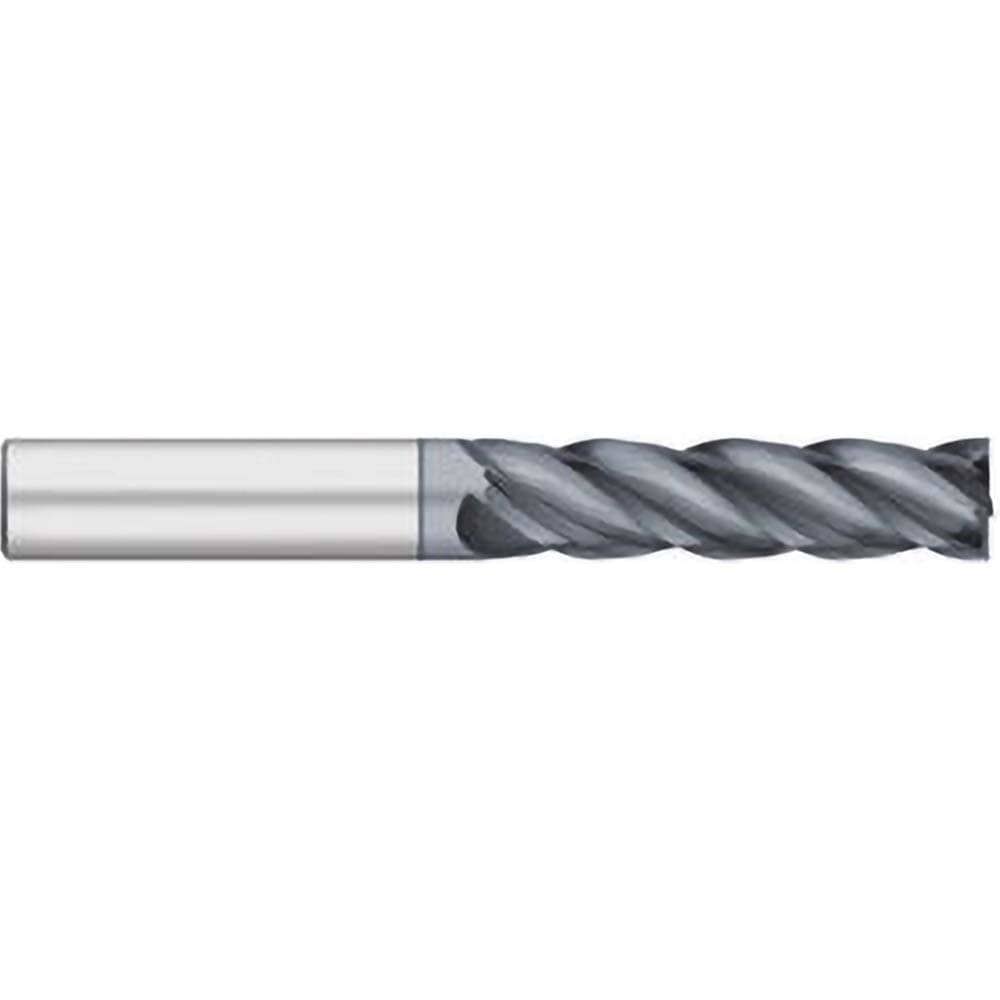 Square End Mill: 7/16'' Dia, 2'' LOC, 7/16'' Shank Dia, 4'' OAL, 4 Flutes, Solid Carbide