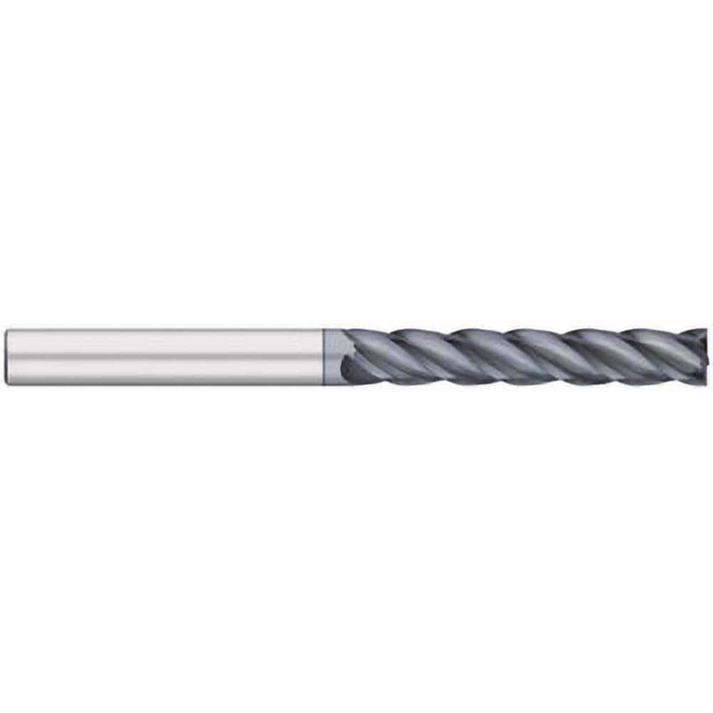 Square End Mill: 3/4'' Dia, 3'' LOC, 3/4'' Shank Dia, 6'' OAL, 4 Flutes, Solid Carbide