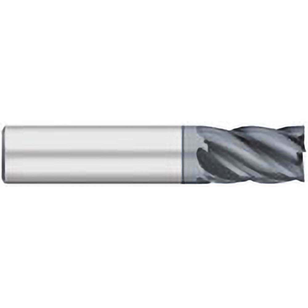 Square End Mill: 1/4'' Dia, 3/8'' LOC, 1/4'' Shank Dia, 2'' OAL, 5 Flutes, Solid Carbide