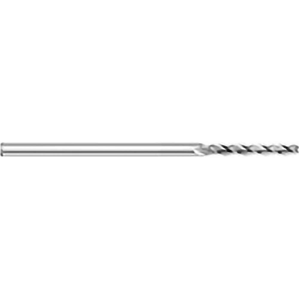 Square End Mill: 0.065'' Dia, 0.78'' LOC, 1/8'' Shank Dia, 2-1/2'' OAL, 3 Flutes, Solid Carbide