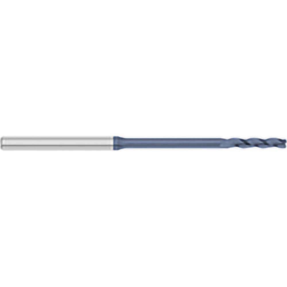 Square End Mill: 0.055'' Dia, 0.385'' LOC, 1/8'' Shank Dia, 2-1/2'' OAL, 3 Flutes, Solid Carbide