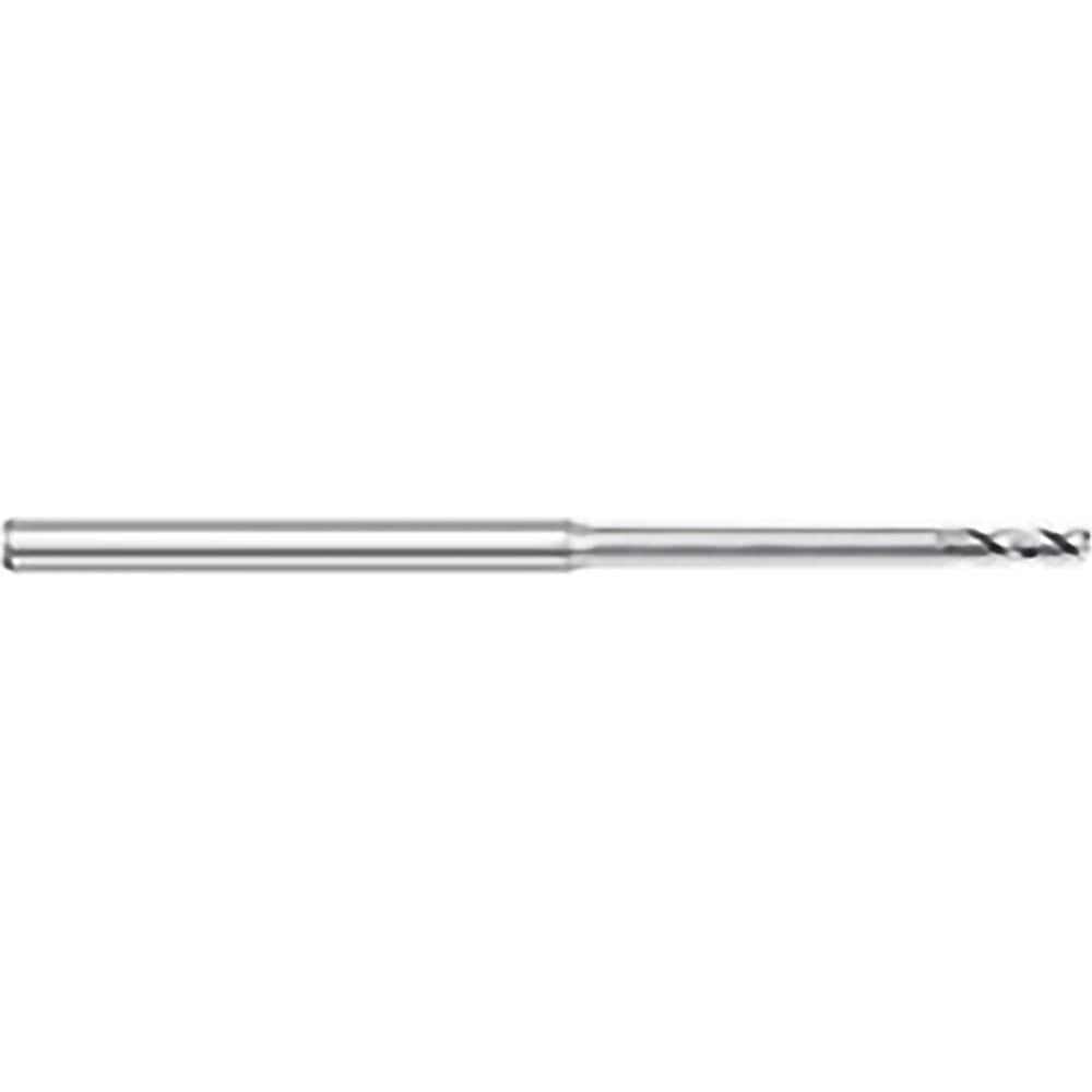 Square End Mill: 0.065'' Dia, 0.195'' LOC, 1/8'' Shank Dia, 2-1/2'' OAL, 3 Flutes, Solid Carbide