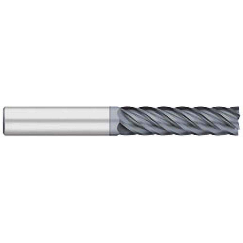 Square End Mill: 5/8'' Dia, 2-1/4'' LOC, 5/8'' Shank Dia, 5'' OAL, 6 Flutes, Solid Carbide