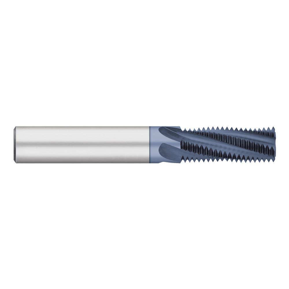 Helical Flute Thread Mills; Material: Solid Carbide ; Thread Size (Inch): 1/8-27 ; Thread Type: Internal; External ; Shank Diameter (Decimal Inch): 0.2500 ; Cutting Diameter (Decimal Inch): 0.2400 ; Length Of Cut (Decimal Inch - 4 Decimals): 0.5700