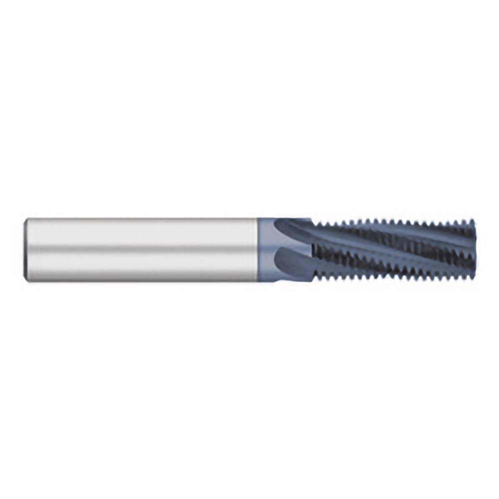 Helical Flute Thread Mill: M4.5x0.75, Internal/External, 3 Flute, 1/8