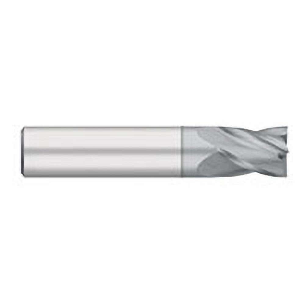 Square End Mill: 0.0781'' Dia, 1/8'' LOC, 1/8'' Shank Dia, 1-1/2'' OAL, 4 Flutes, Solid Carbide