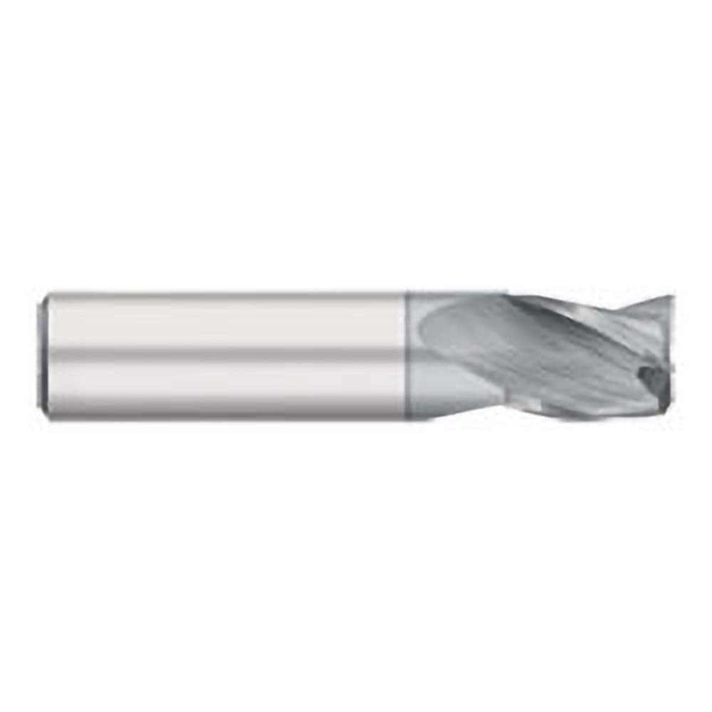 Square End Mill: 0.0938'' Dia, 3/16'' LOC, 1/8'' Shank Dia, 1-1/2'' OAL, 3 Flutes, Solid Carbide