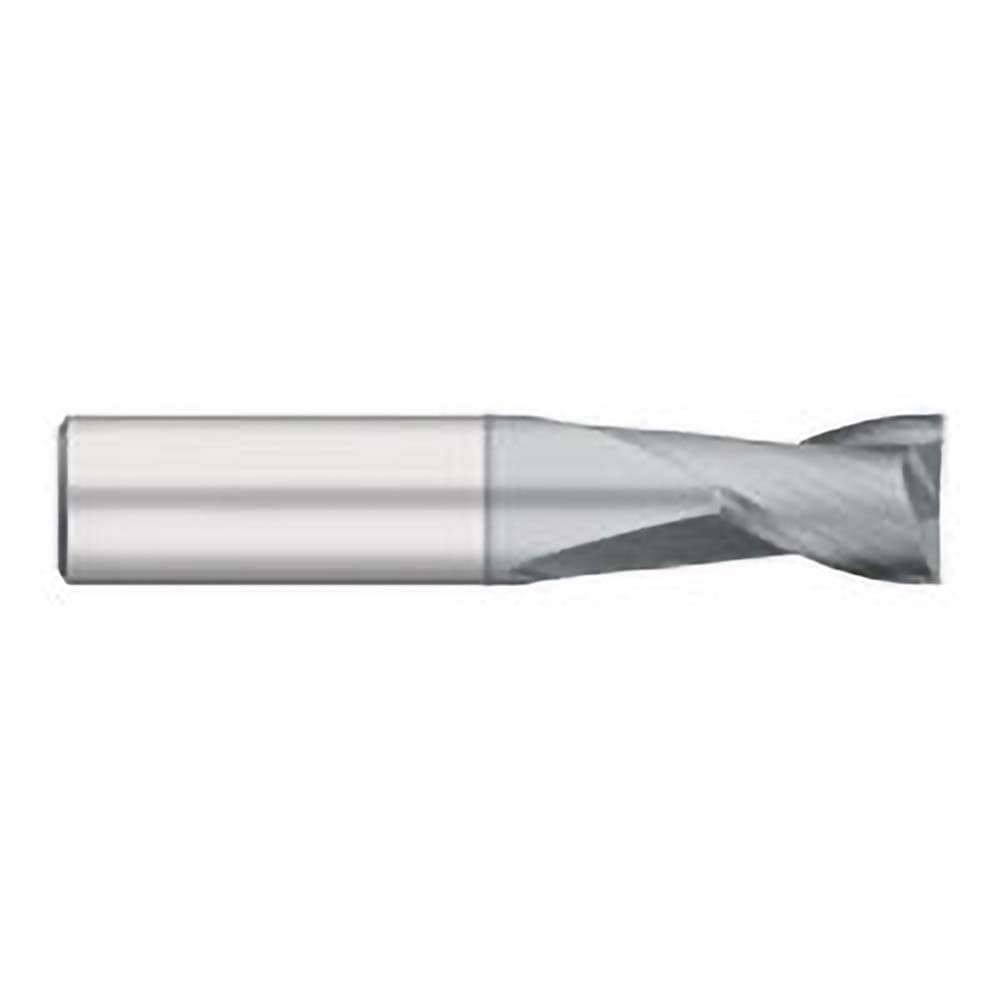Square End Mill: 0.0938'' Dia, 3/16'' LOC, 1/8'' Shank Dia, 1-1/2'' OAL, 2 Flutes, Solid Carbide