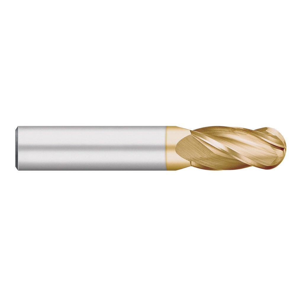Ball End Mills; Mill Diameter (Inch): 29/64in ; Mill Diameter (Decimal Inch): 0.4531in ; Number Of Flutes: 4 ; End Mill Material: Solid Carbide ; Length of Cut (Inch): 1in ; Shank Diameter (Inch): 1/2in