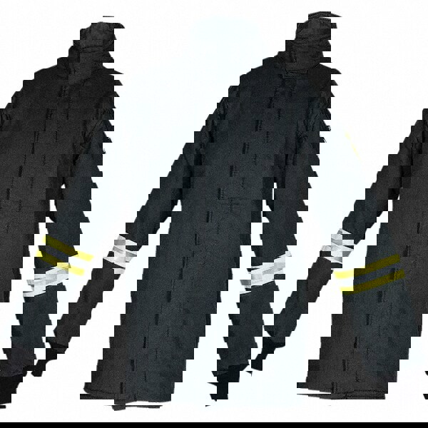 Arc Flash Coat: Size 3X-Large, Aramid, Zipper Closure