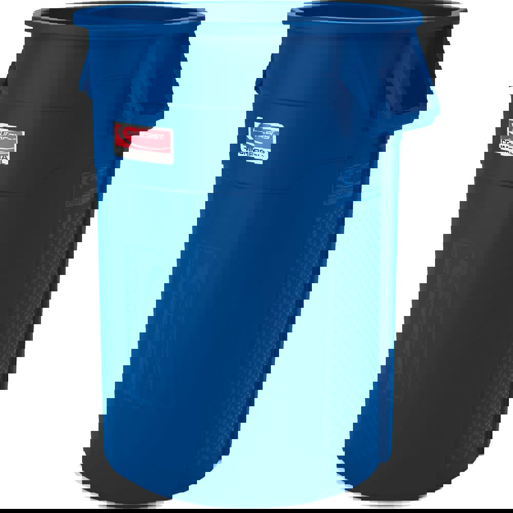 Trash Cans & Recycling Containers; Type: Utility ; Container Capacity: 55 ; Container Shape: Round ; Lid Type: None ; Container Material: HDPE ; Color: Blue