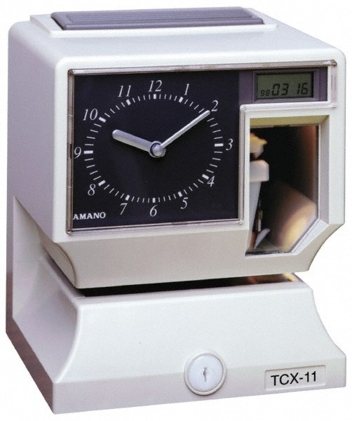 110 VAC, Dial,Digital Plastic Manual and Automatic Time Clock and Recorder