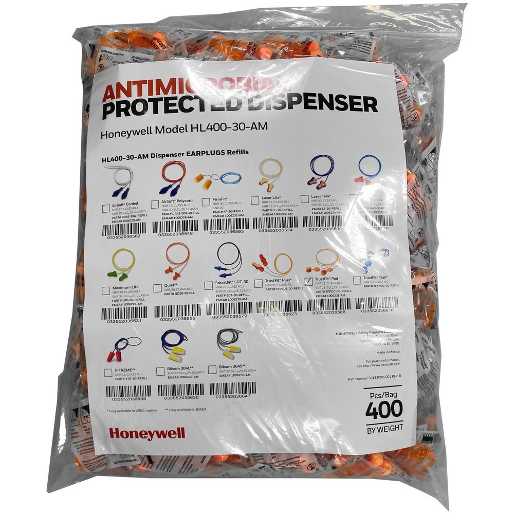 Earplug Dispensers & Refills; Plug Material: PU Foam ; Plug Shape: Push-to-Fit ; Noise Reduction Rating (dB): 28.00 ; Dispensing Method: Pull Out ; Disposable: Yes ; Insertion Method: Roll Down