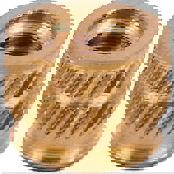 Tapered Hole Threaded Inserts; Product Type: Single Vane; System of Measurement: Metric; Thread Size (mm): M4x0.7; Overall Length (Decimal Inch): 0.1850; Thread Size: M4x0.7 mm; Insert Diameter (Decimal Inch): 0.2500; Pilot Diameter (Decimal Inch): 0.2300