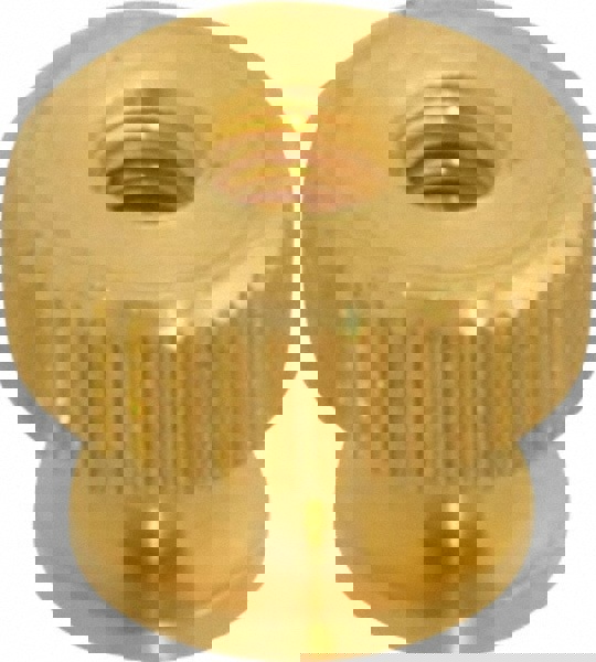 #4-40 UNC Thread, Uncoated, Grade B-633 Brass Round Knurled Thumb Nut