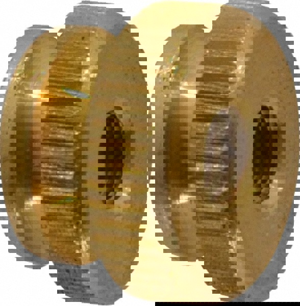 #10-32 UNF Thread, Uncoated, Grade B-633 Brass Round Knurled Thumb Nut