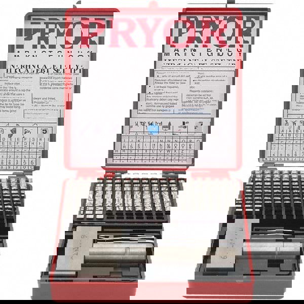 106 Piece, 3/16 Inch Character, Hardened Steel Type Set