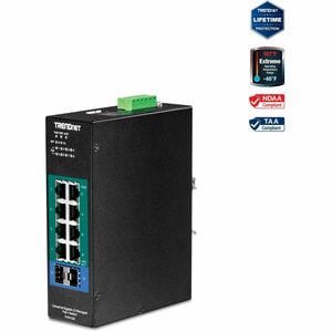 10PORT MANAGED POE+ DIN-RAIL SWITCH 24-5