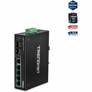 6PORT HARDENED INDUSTRIAL GB POE+ LAYER