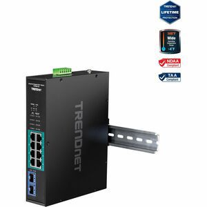 10-PORT INDUSTRIAL GIGABIT POE+ DIN