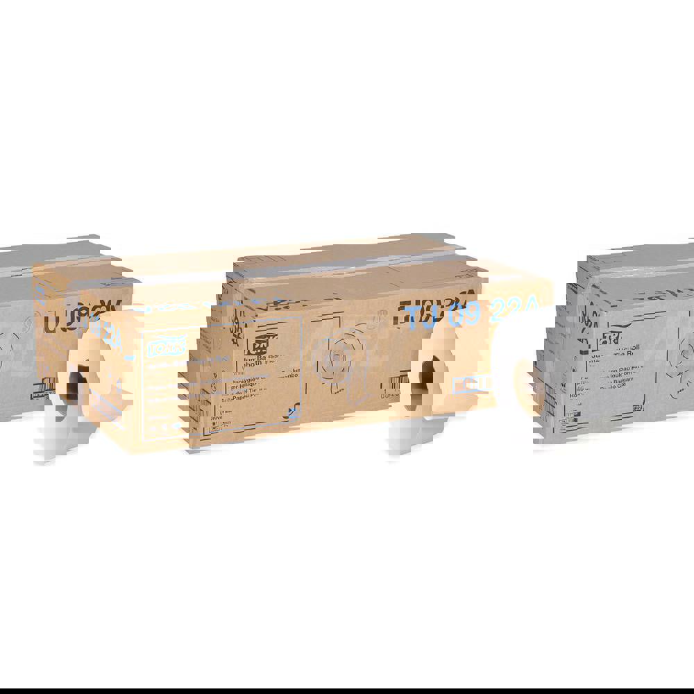 Bathroom Tissue: Jumbo Roll, Recycled Fiber, 2-Ply, White