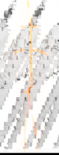 Disposable Coveralls: Size Small, Tyvek, Zipper Closure