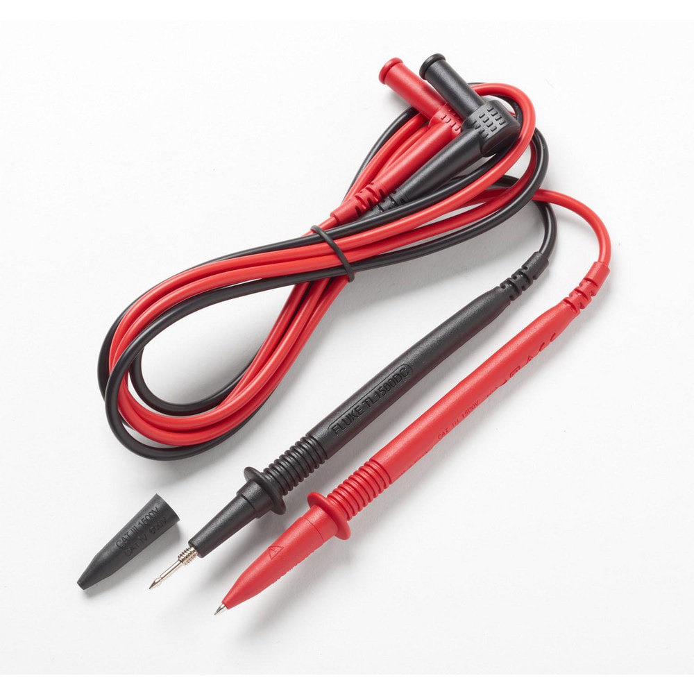 Electrical Test Equipment Accessories; Accessory Type: Test Leads ; For Use With: Compatible with all Instruments that Accept Standard 4mm Shrouded Banana Plugs ; Color: Red; Black ; Includes: TL1500DC Insulated Test Leads (Red/Black); (2) Protective Caps