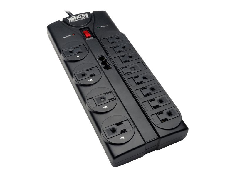12OUT SURGE PROTECTOR 2160J BLACK 8FT CO